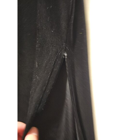 Vintage Burnout Velvet Slip Dress Medium Maxi Black Y2k 90s Whimsigoth Goth - Picture 9 of 9